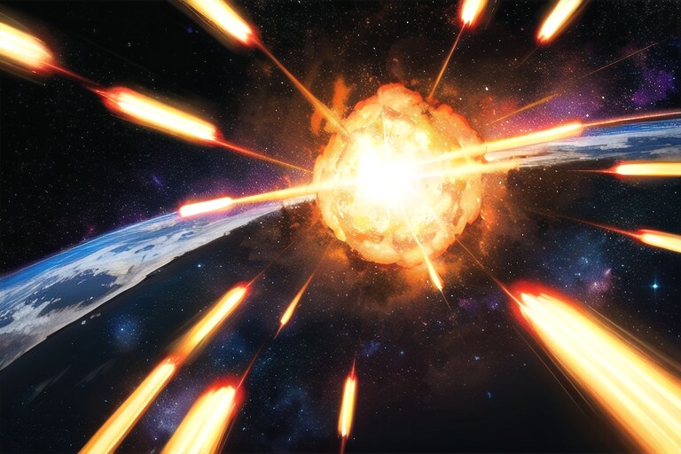 ドッキング失敗！！！　宇宙に様々な部品が散る　それは機獣の餌になったり　誰かの宇宙船に穴を開けたり