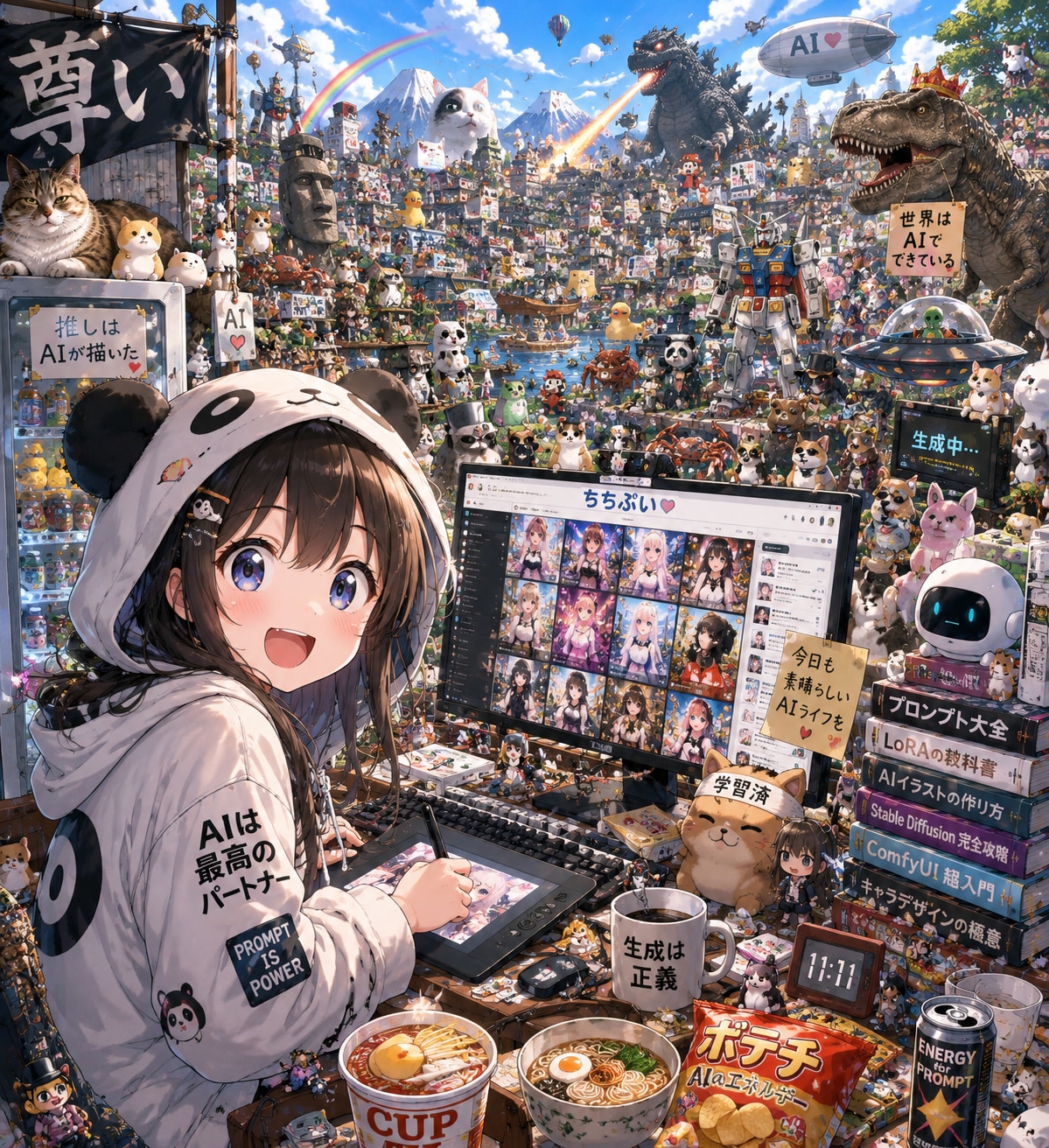 ちちぷいで一番ウケるイラストを生成してもらった結果