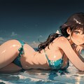 海辺のビキニの女性 8枚目
