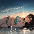 海辺のビキニの女性 10枚目