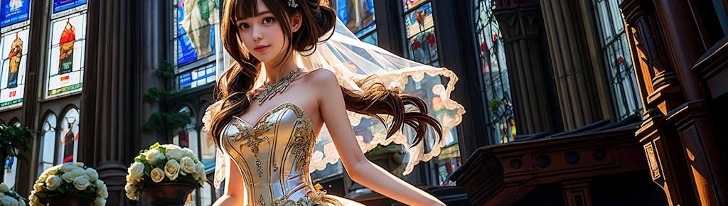 輝く新婦フォト おはようございます