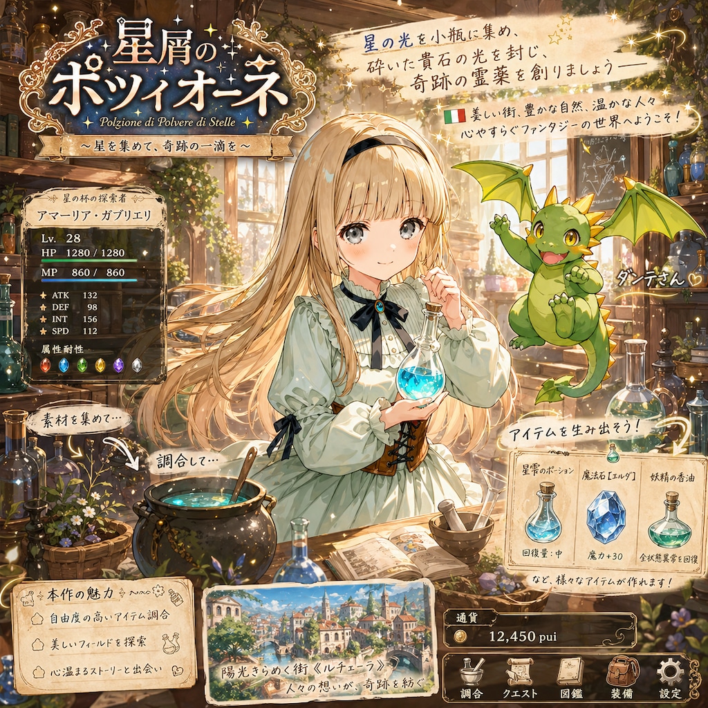 妄想ゲーム『星屑のポツィオーネ』でやんす