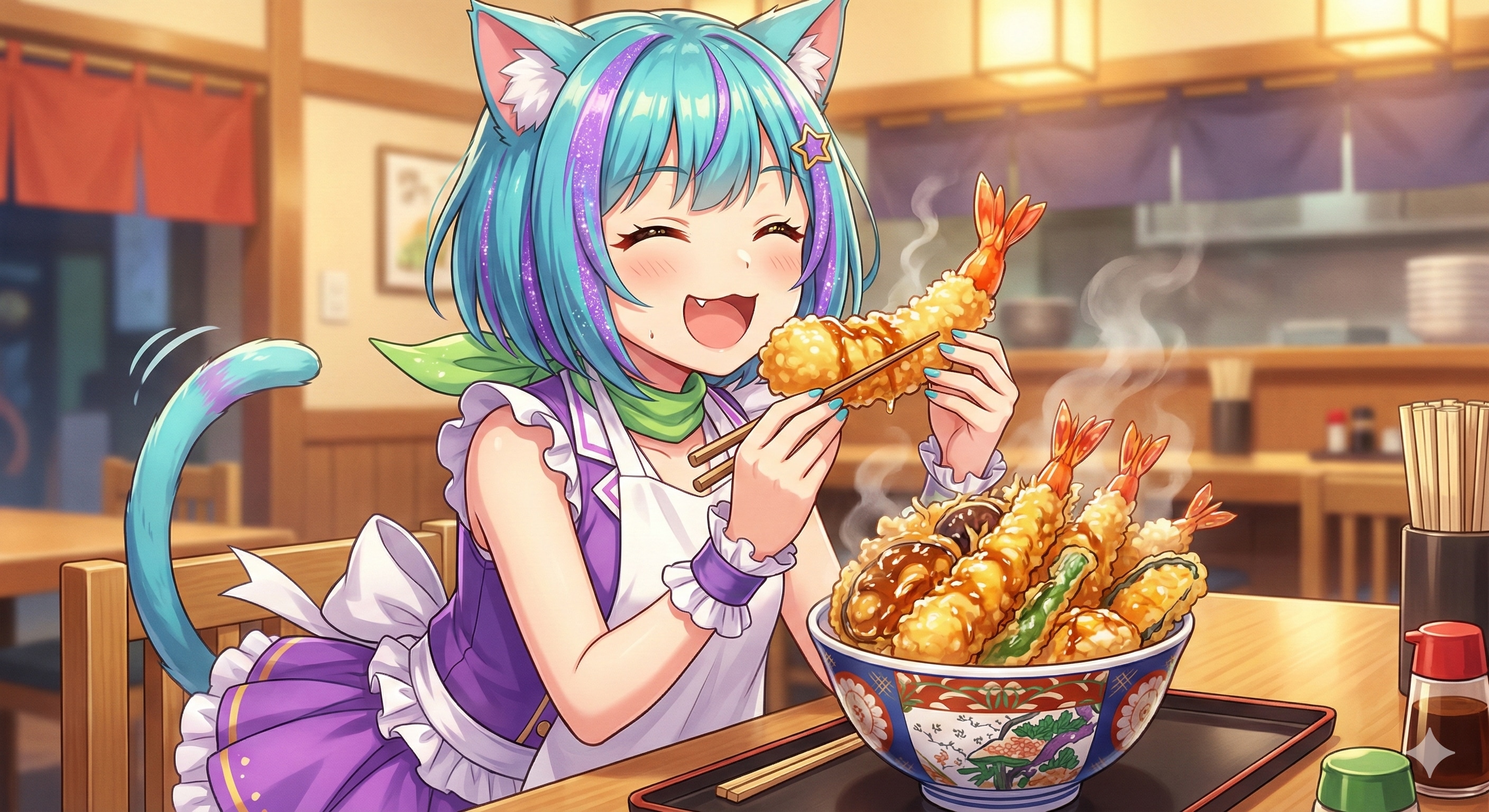 お昼ご飯は天丼です🦐 | の人気AIイラスト・グラビア