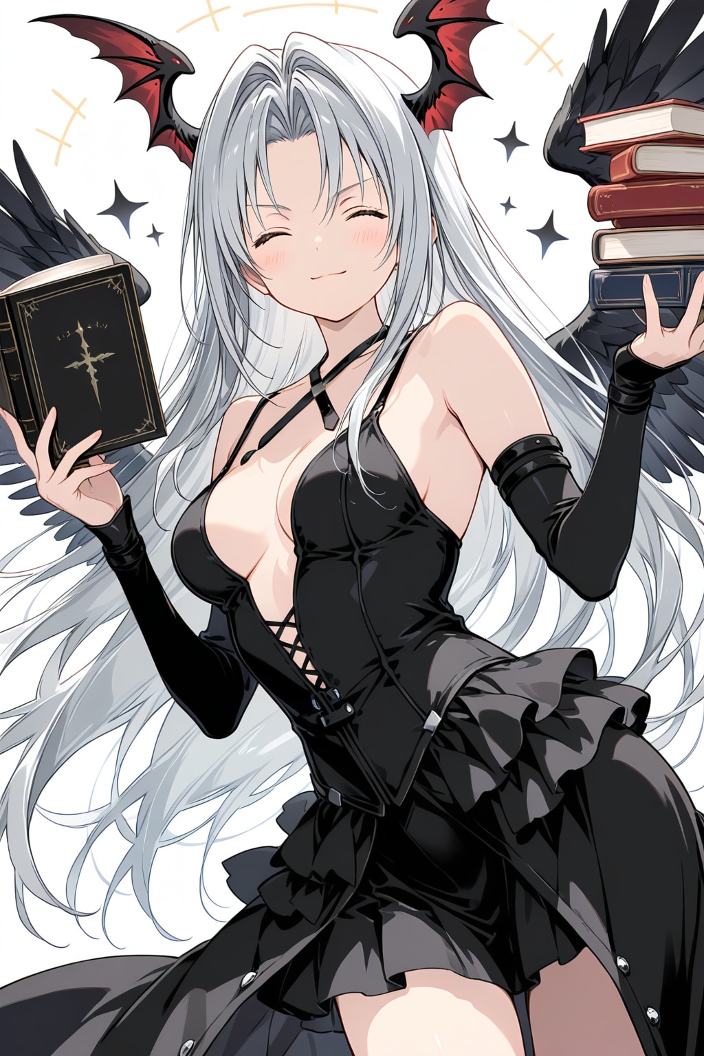 チームヴィラン『はい、これが悪の聖典！　大丈夫、カバーは堅苦しいけど中身は女の子がいっぱいだから！！』倫理の女神キセイデス