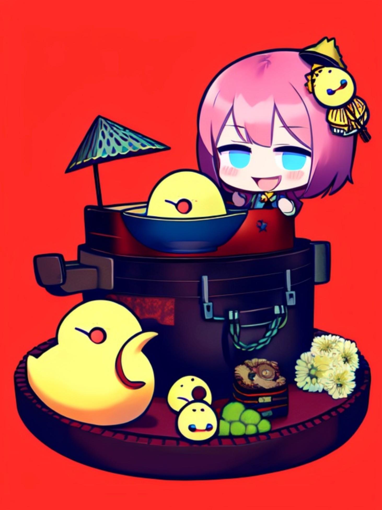 ピンク髪ちゃんとひよこ | の人気AIイラスト・グラビア