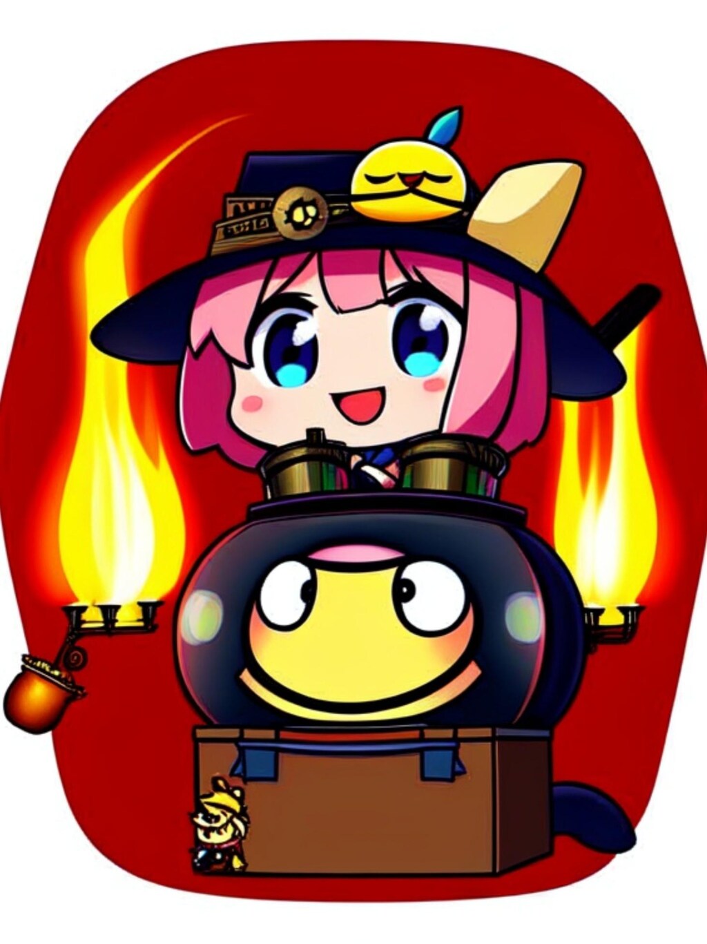 ピンク髪ちゃんとひよこ