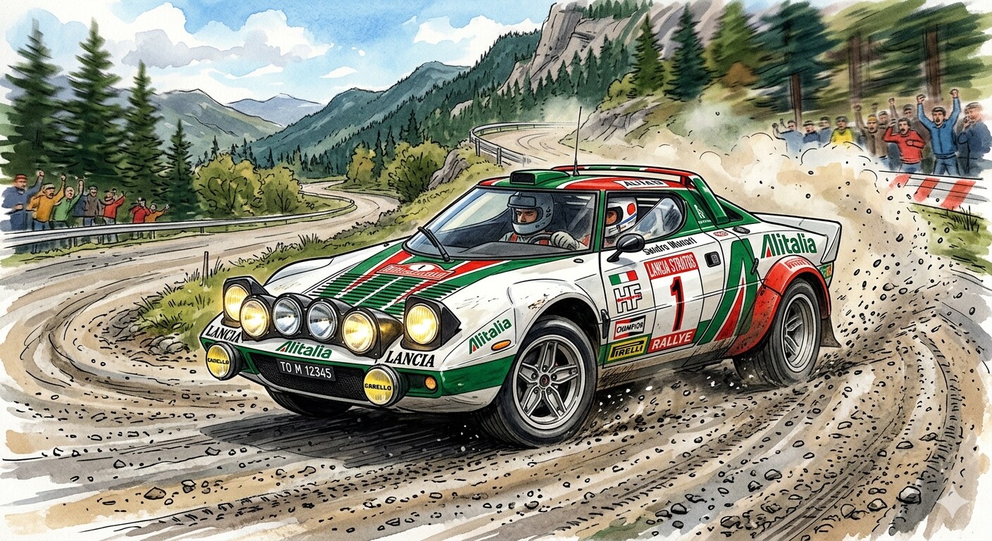 お題：ランチア ストラトス ラリーカー(1974年仕様) | の人気AIイラスト・グラビア