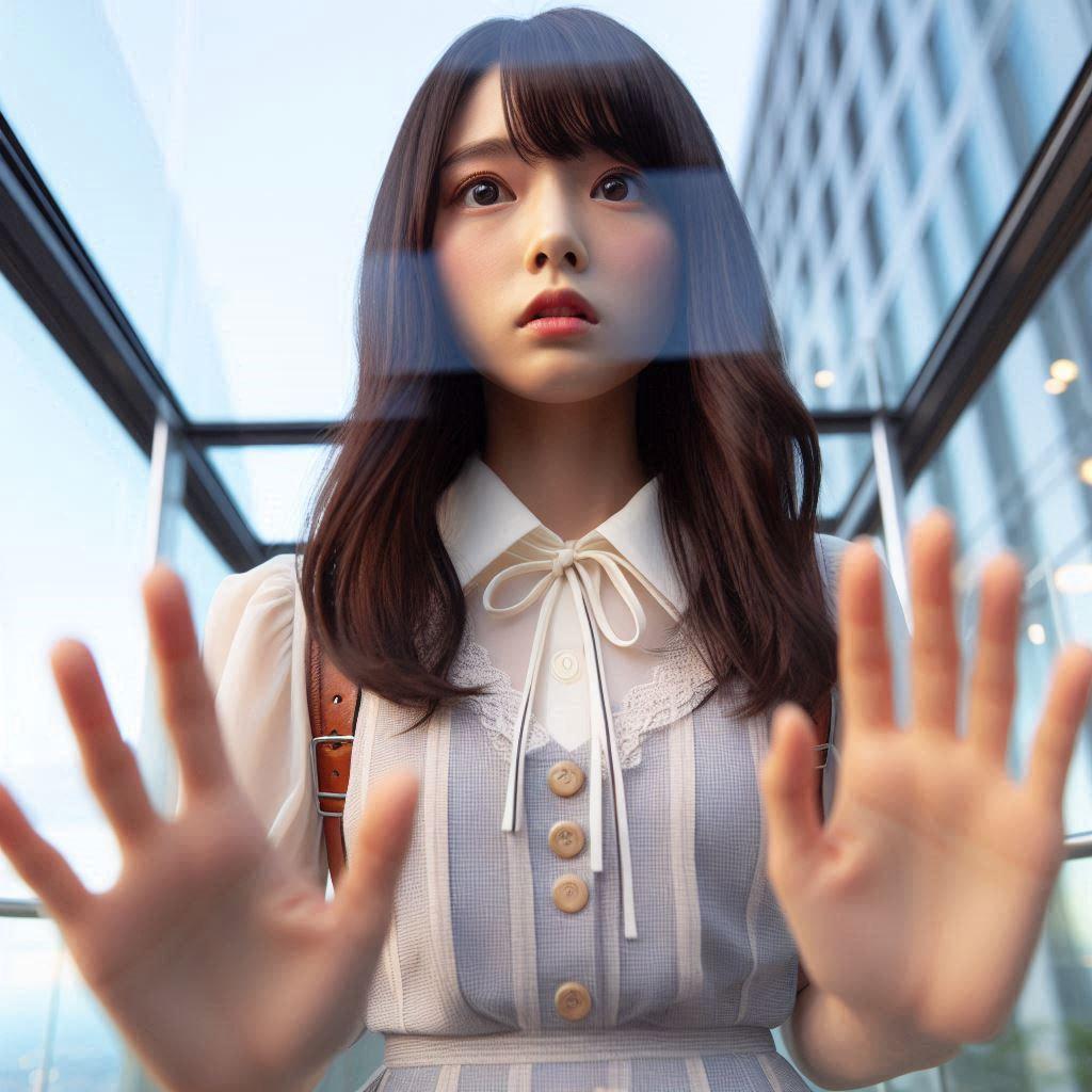 ガラス板を歩く