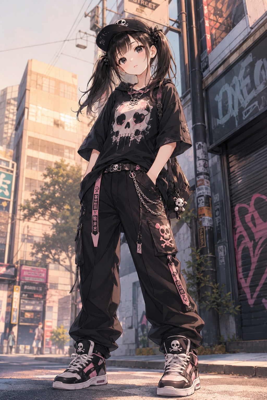 ドクロコーデ（パンツスタイル）