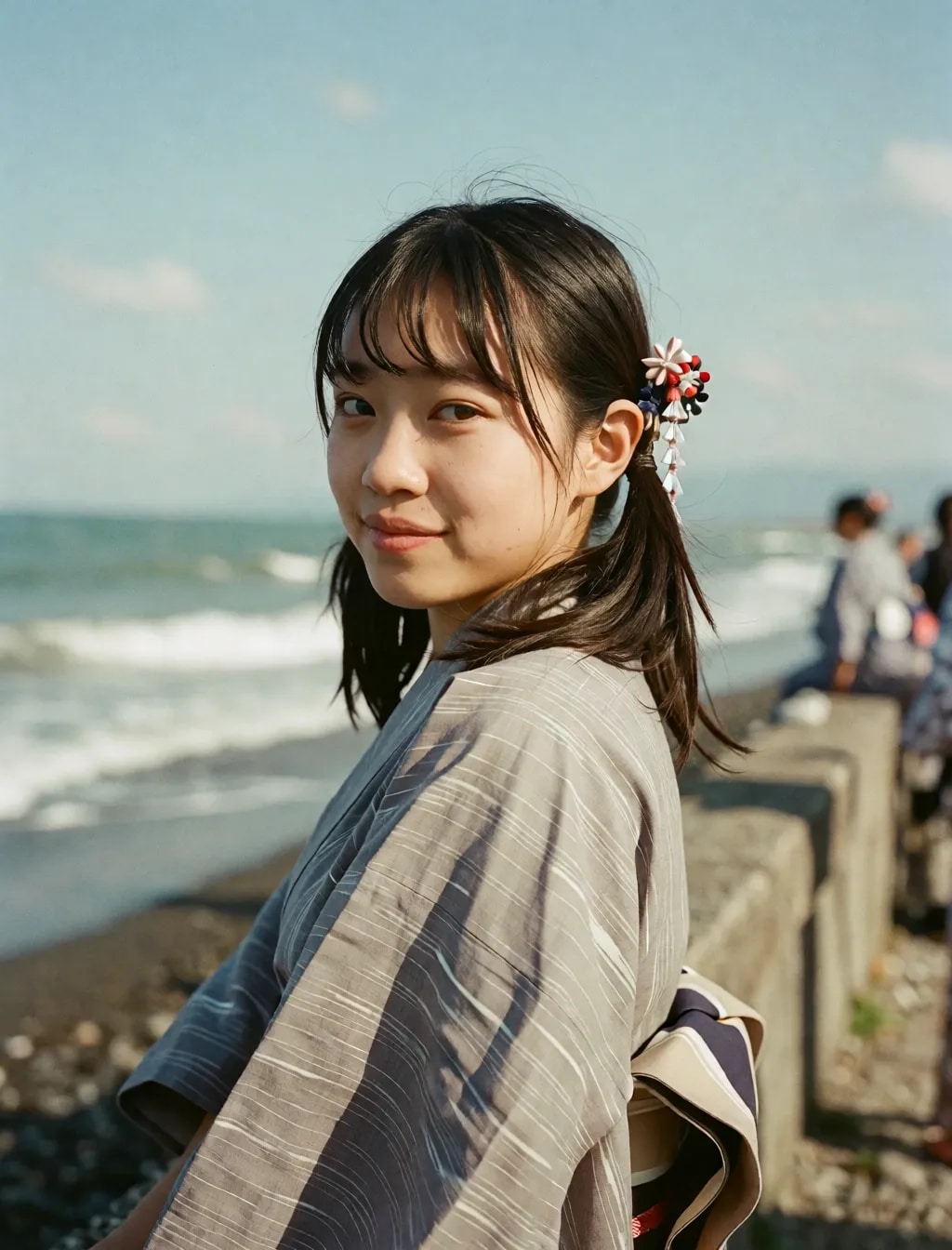 普通の子の浴衣