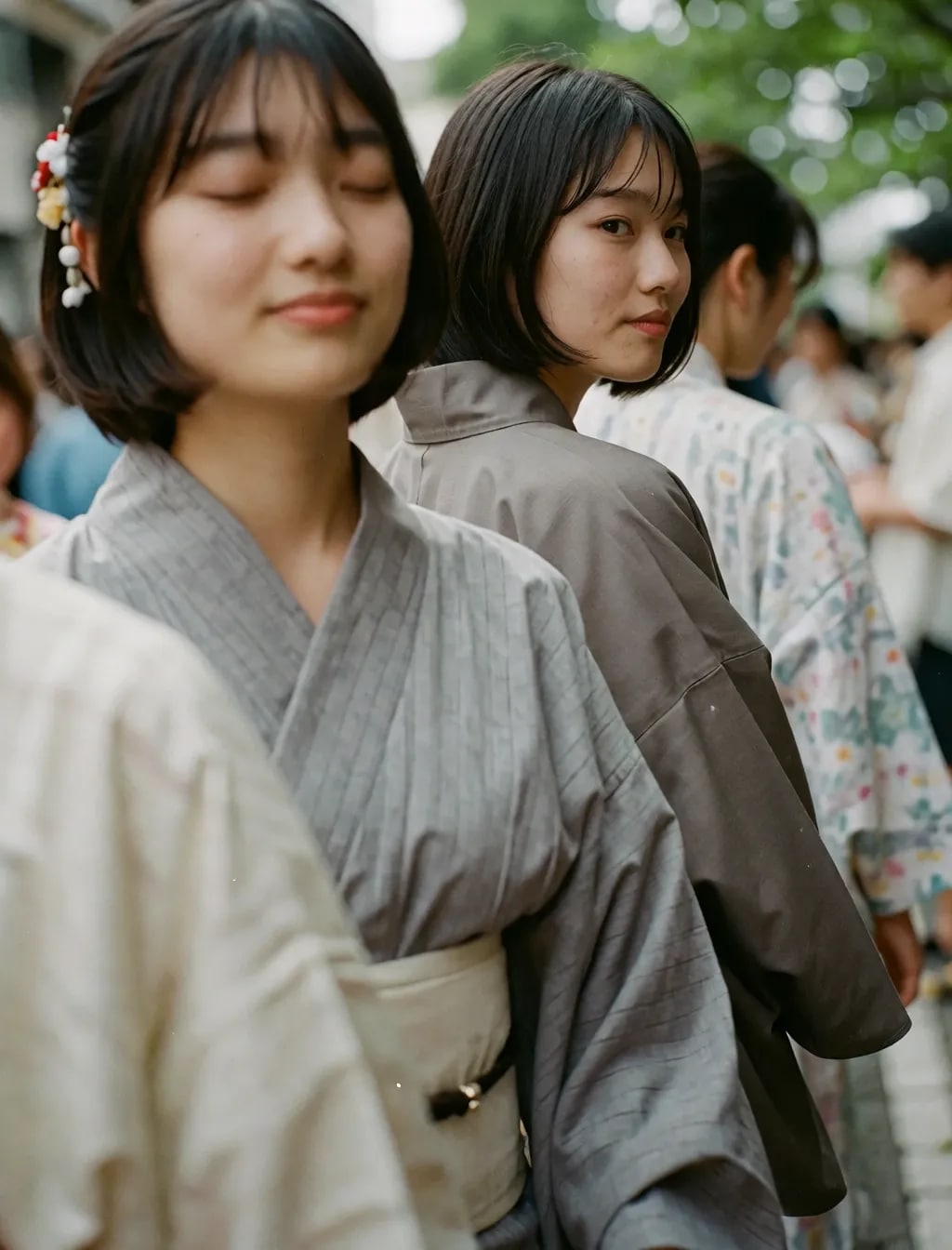 普通の子の浴衣