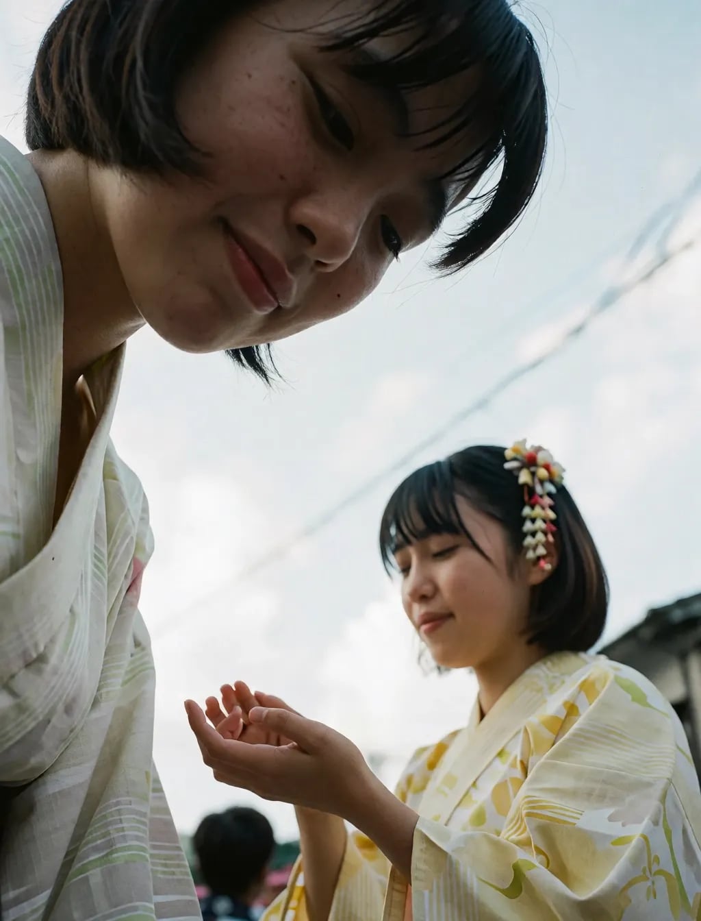 普通の子の浴衣
