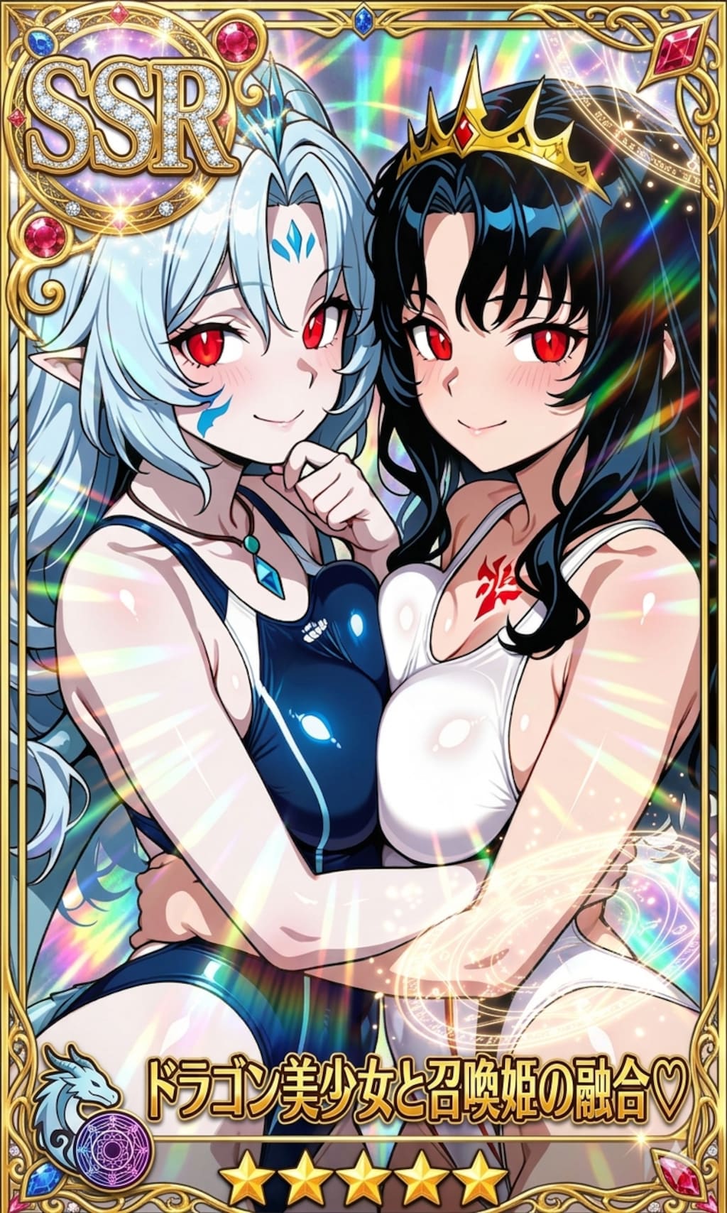 自分のレアカード（SSR）とデッキを信じ勝利を掴め！ハイレグ美少女融合召喚のカードで新たなハイレグ美少女を召喚！！