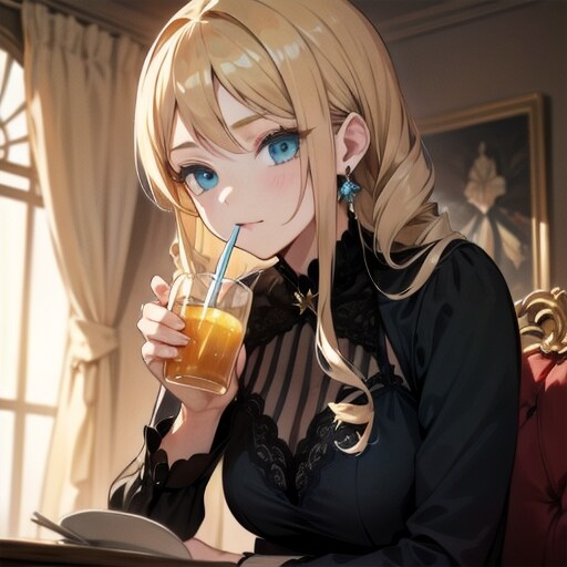 紅茶を飲むお嬢様