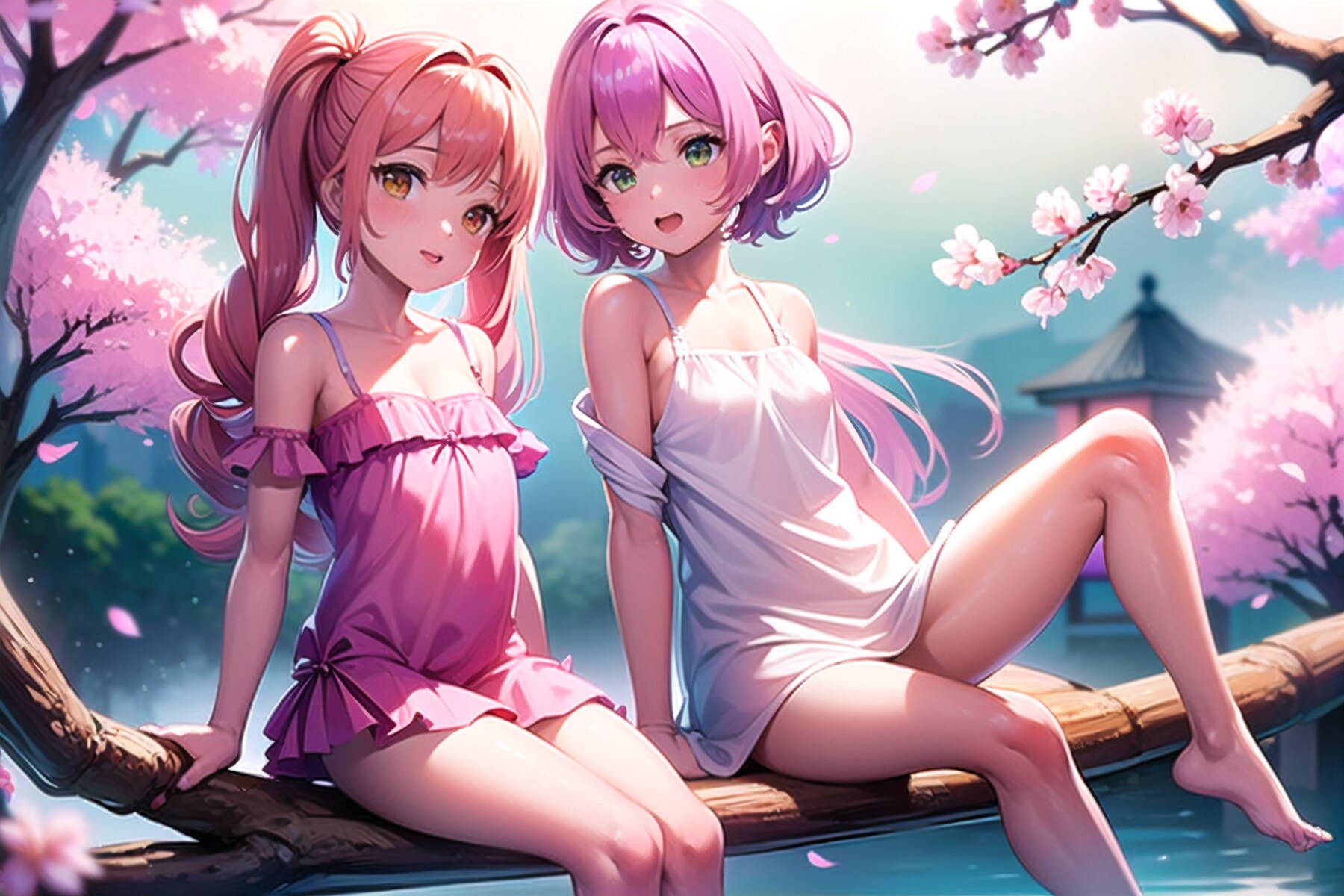 戯れる桜の精