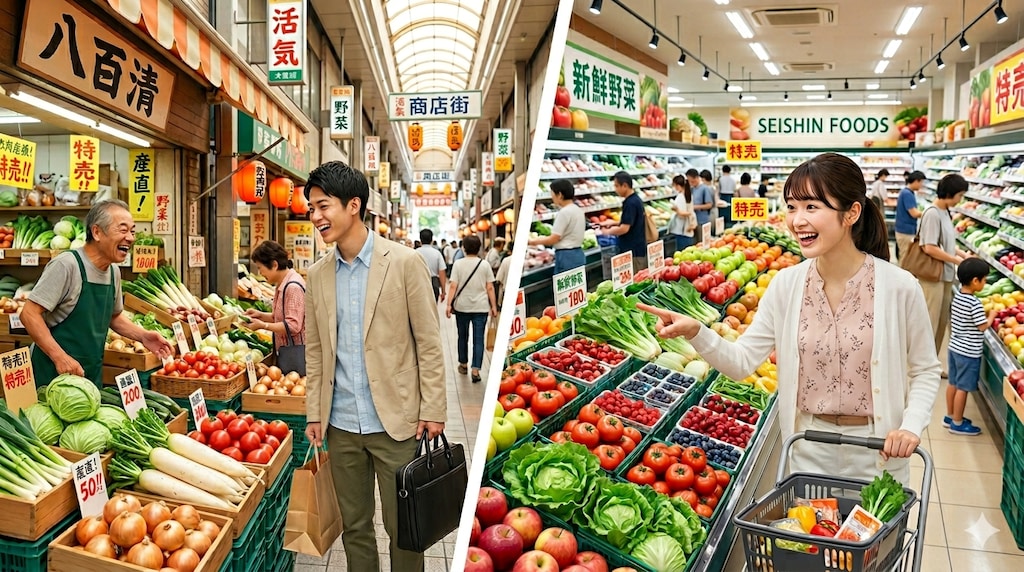 近所に活気あふれる商店街とかデカいスーパーマーケットがあると嬉しがち