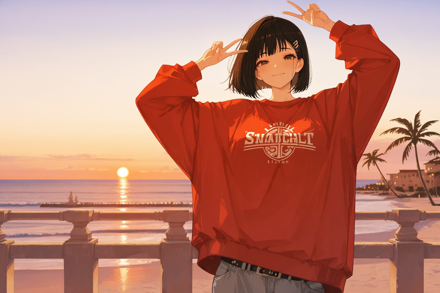はしゃぐサンセット