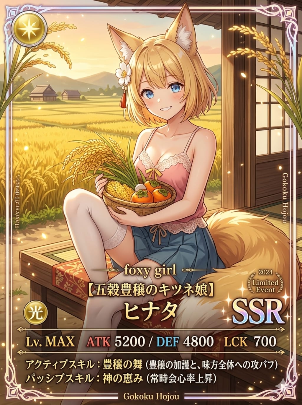 五穀豊穣のキツネ娘＜ヒナタ＞誕生