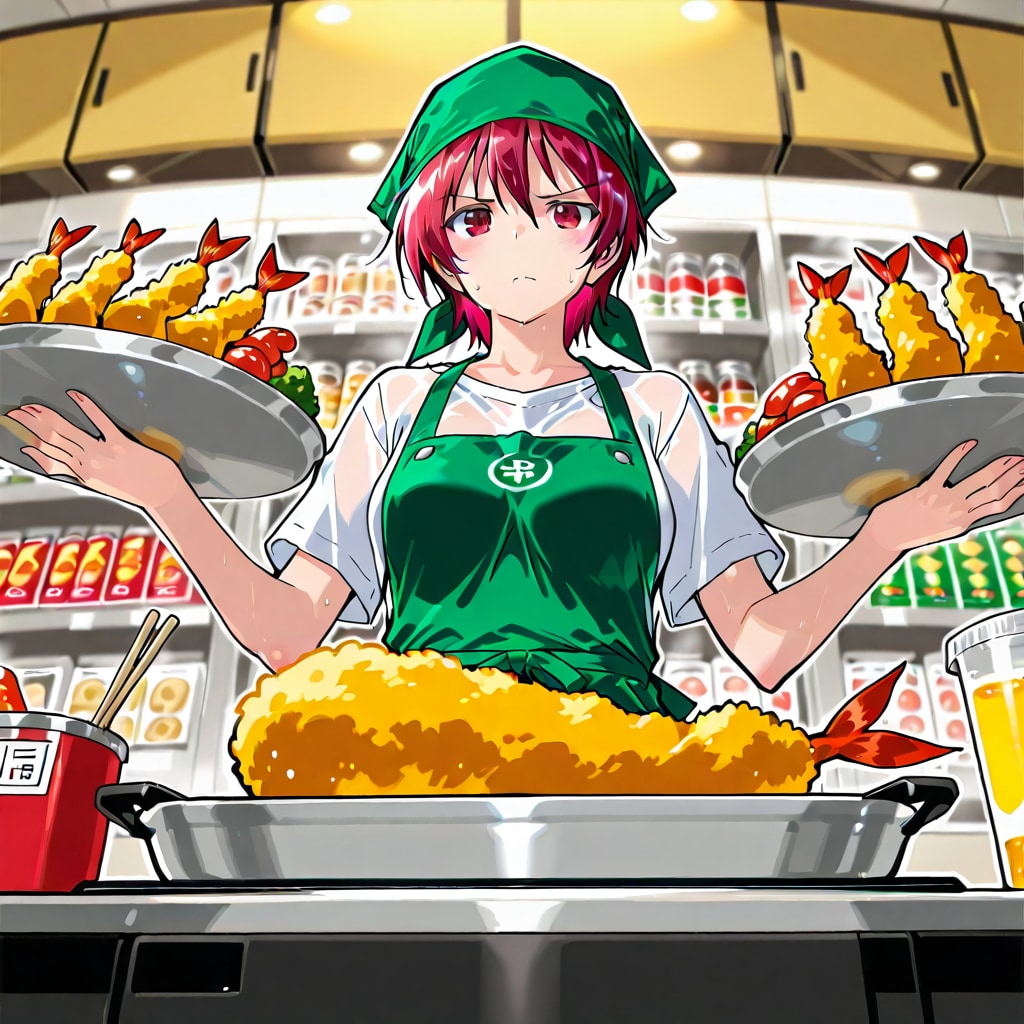 年越しそばの上に…