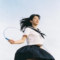 縄跳びする少女 4枚目