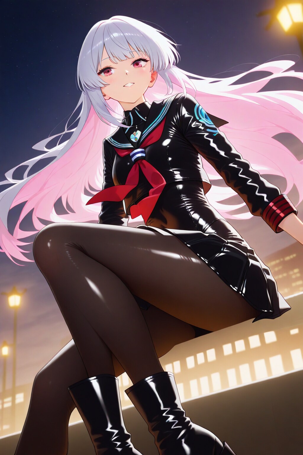 光沢ラバー感の強い(間違いではない)メタリックセーラー服のローアングルが好きなBUTTERさん