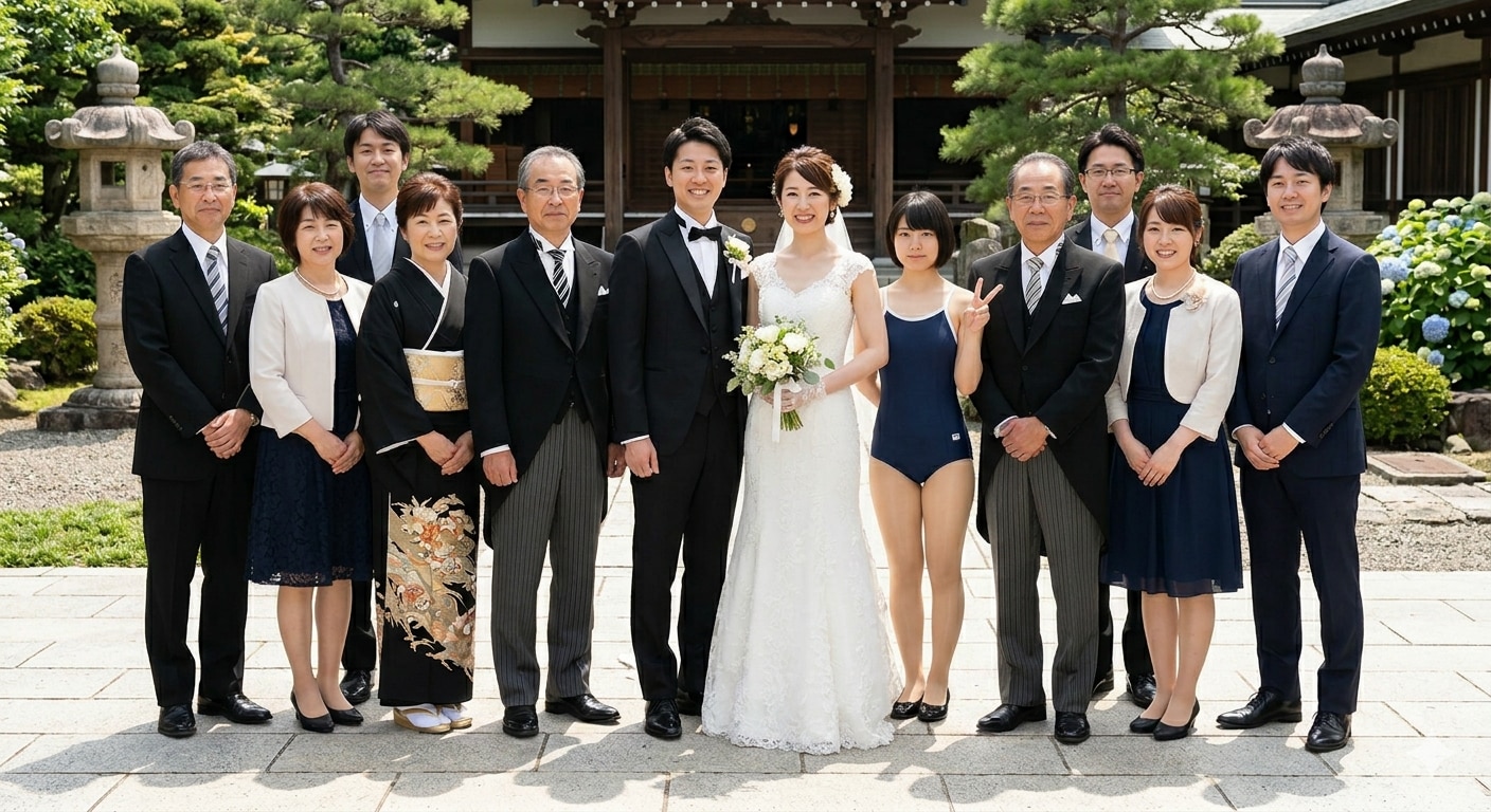 スク水で結婚式