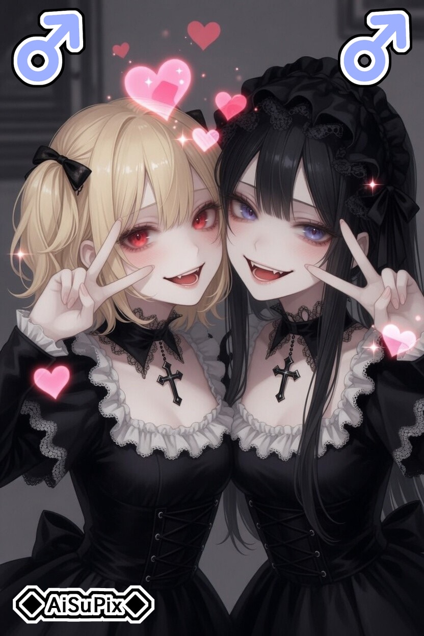 💙AiSuPix／可愛いゴスロリちゃん達💙 | の人気AIイラスト・グラビア