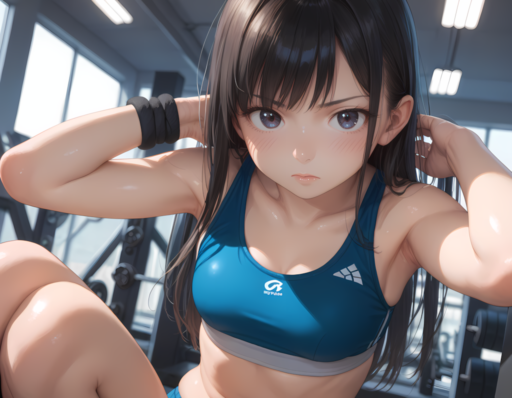凄みのあるジムトレーナー
