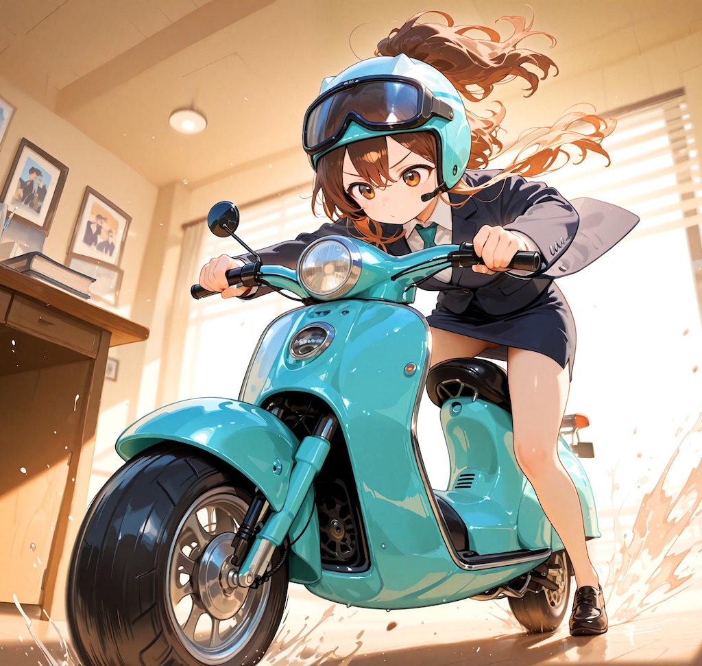 オフィスでドライブ少女