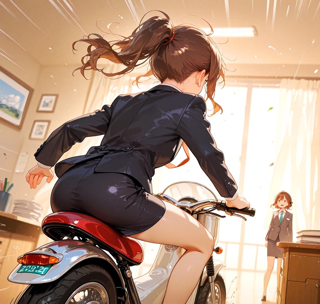 オフィスでドライブ少女