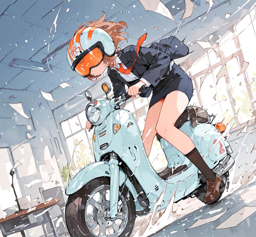 オフィスでドライブ少女