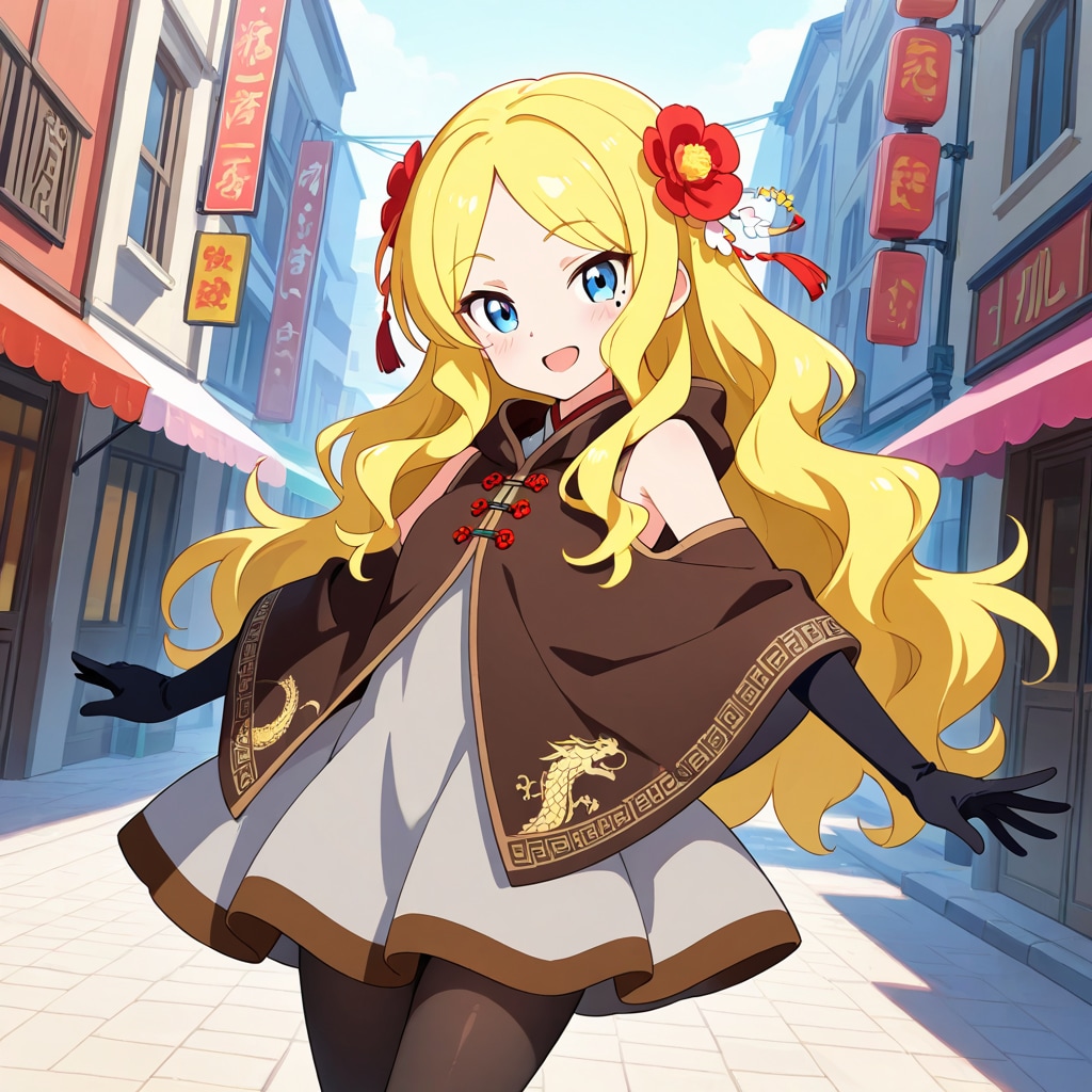 普通にチャイナポンチョ