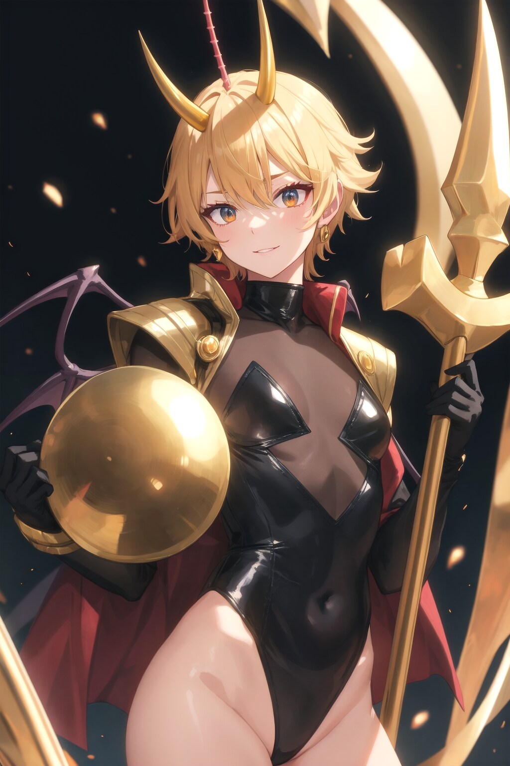 黒レオタードの悪魔娘