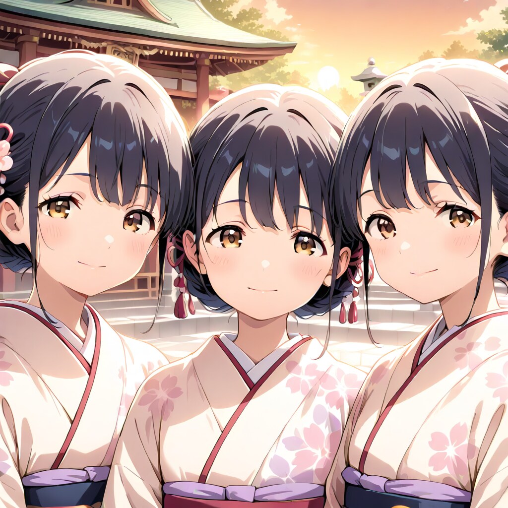 和服女子（三つ子） | の人気AIイラスト・グラビア