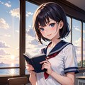放課後読書 3枚目
