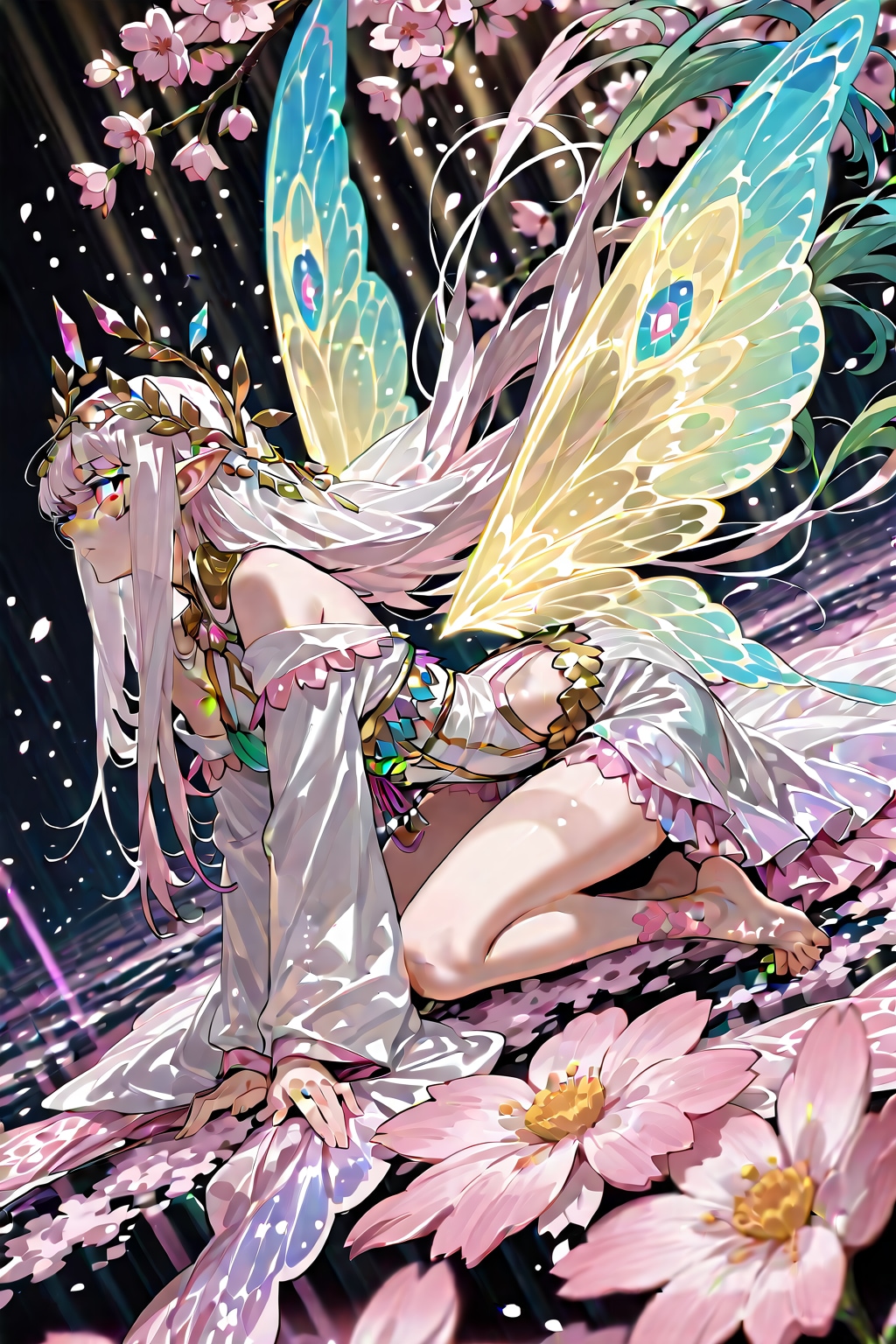 桜を品定めする蝶の精霊 | の人気AIイラスト・グラビア