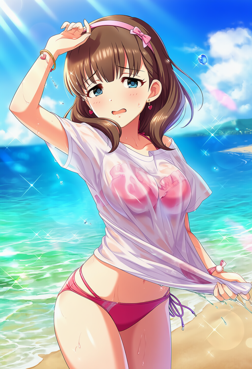 アイドル着衣水着グラビア５連発