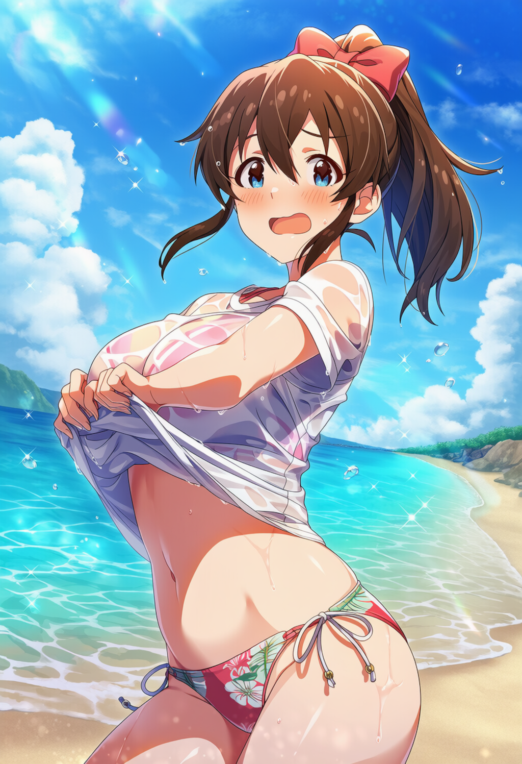 アイドル着衣水着グラビア５連発