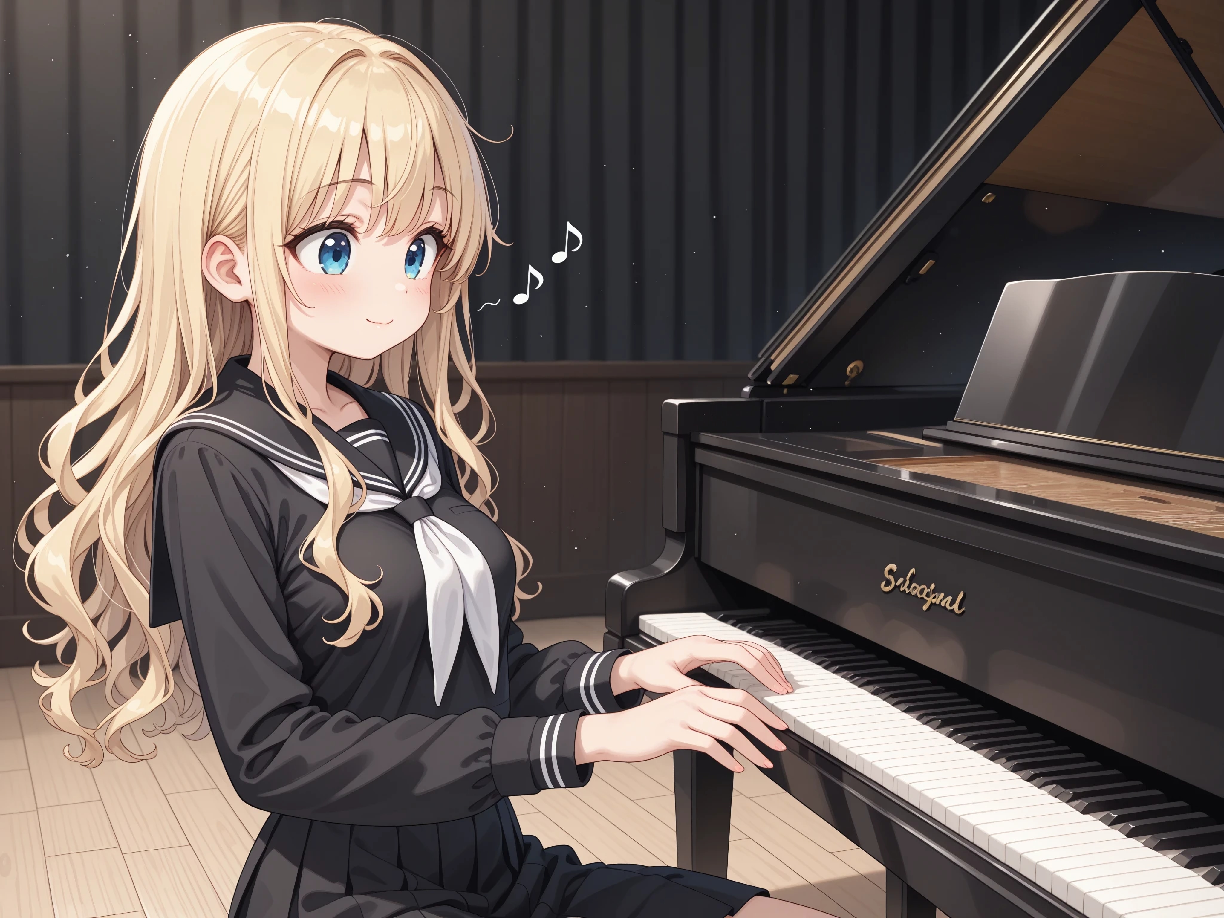 ちちぷいちゃん ピアノを弾く | の人気AIイラスト・グラビア