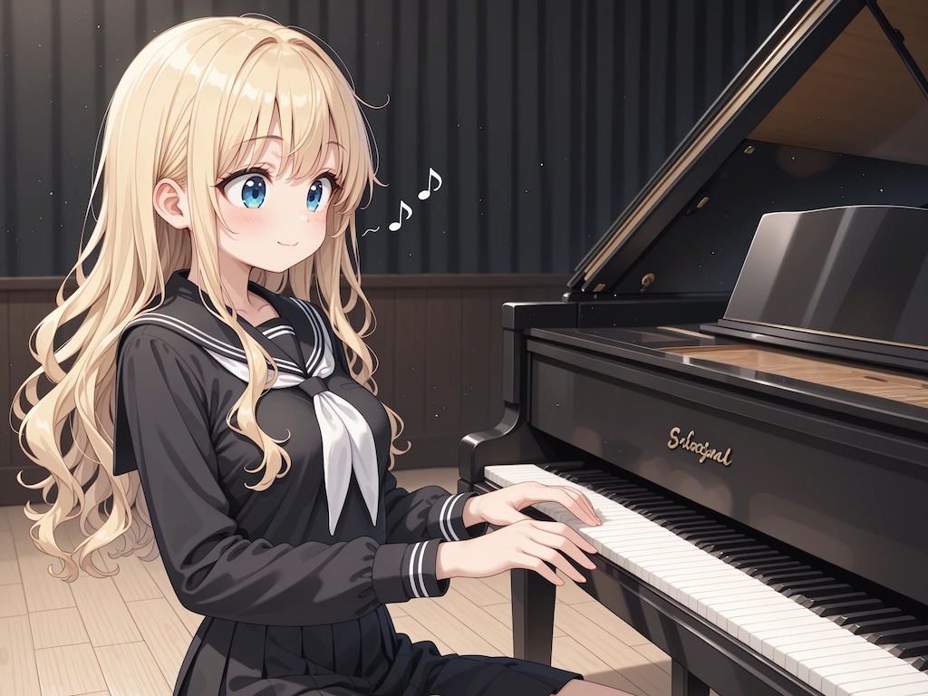 ちちぷいちゃん ピアノを弾く