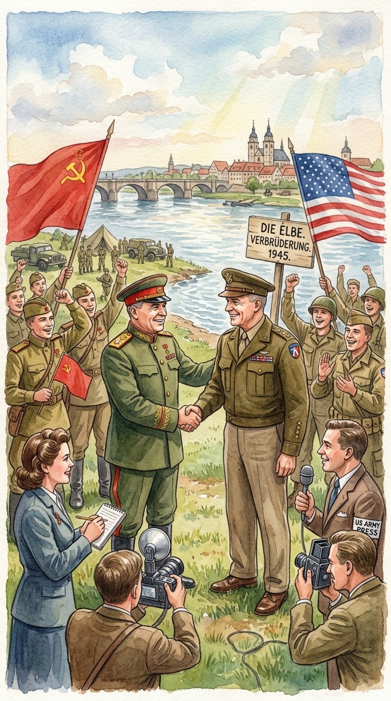 エルベの握手（歴史画） | の人気AIイラスト・グラビア