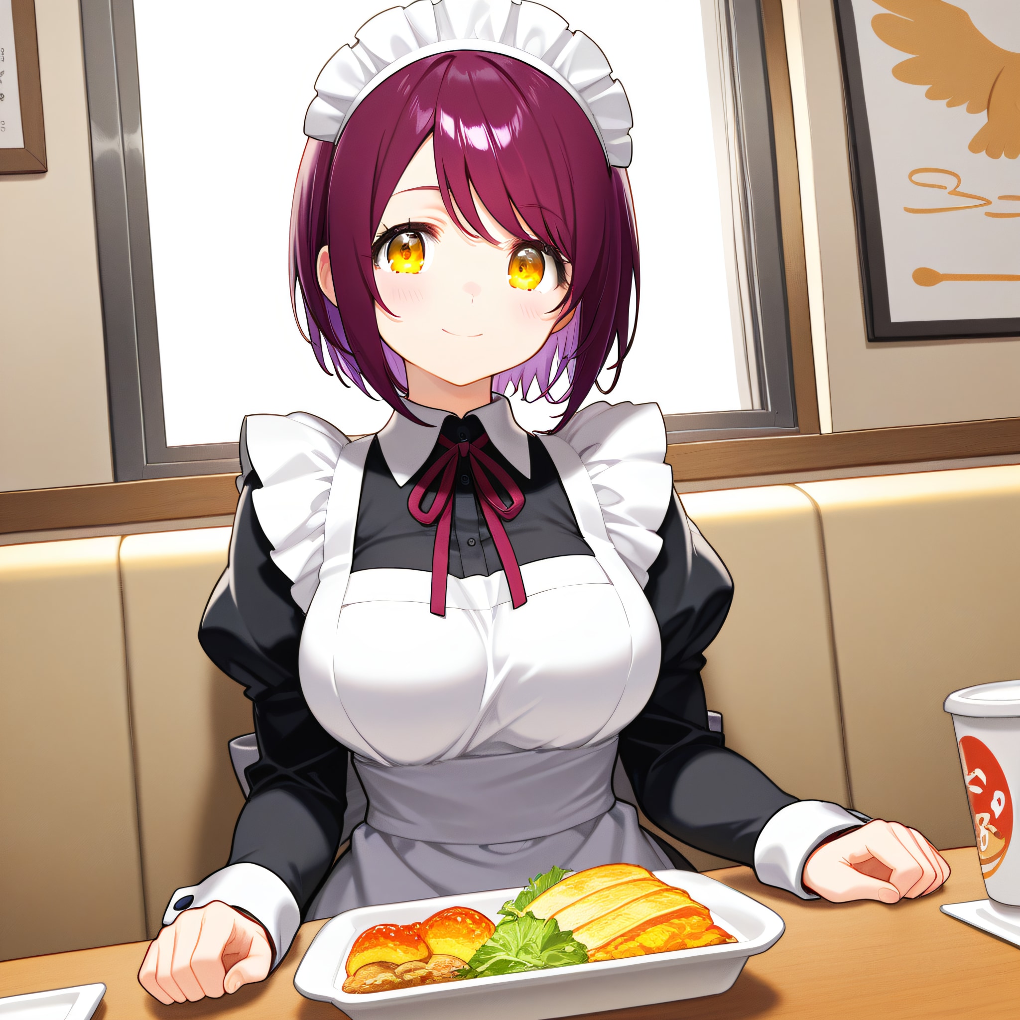 こんにちは（挨拶メイドの芽衣ちゃん） | の人気AIイラスト・グラビア