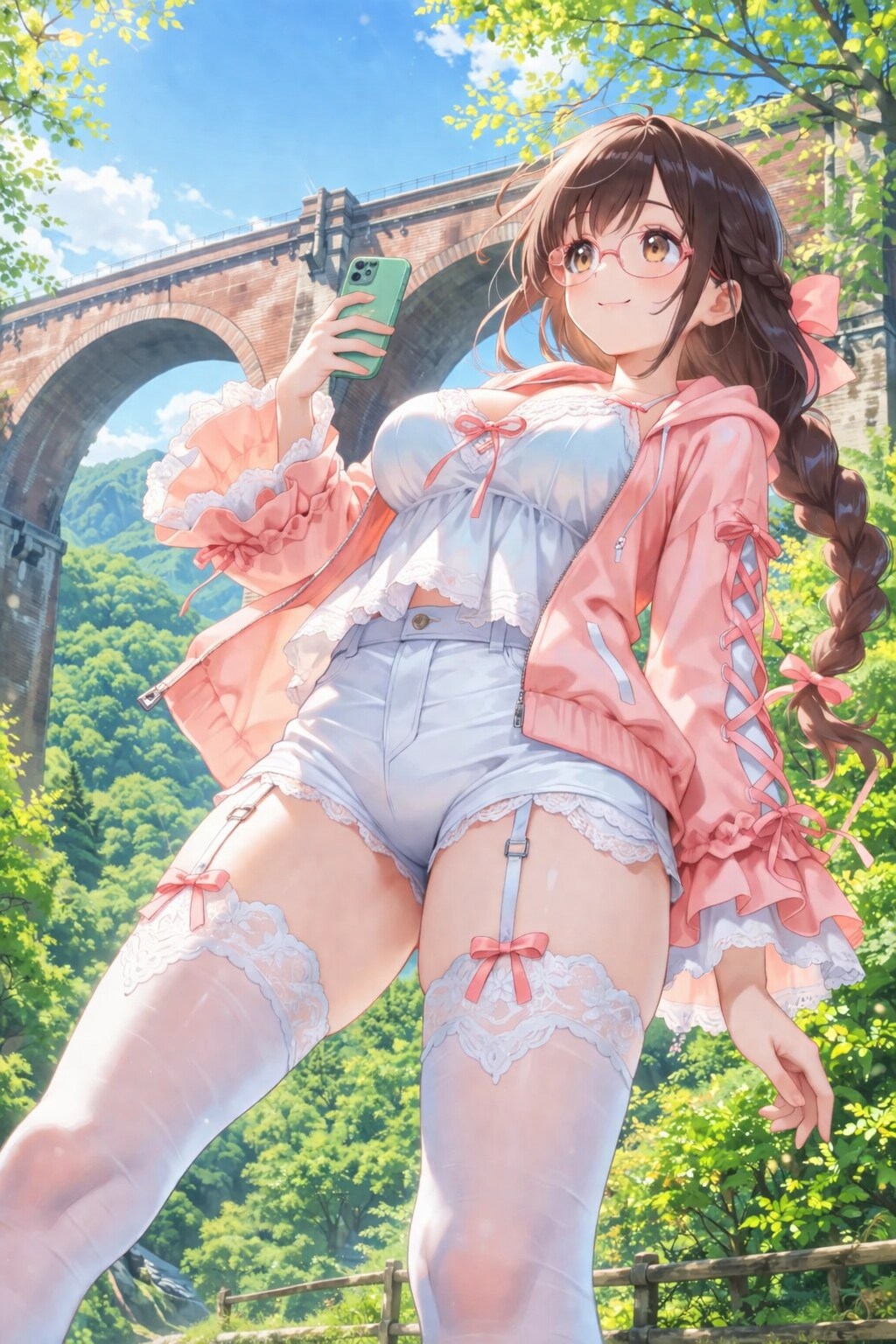 めがね橋に眼鏡っ娘