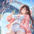 めがね橋に眼鏡っ娘 2枚目