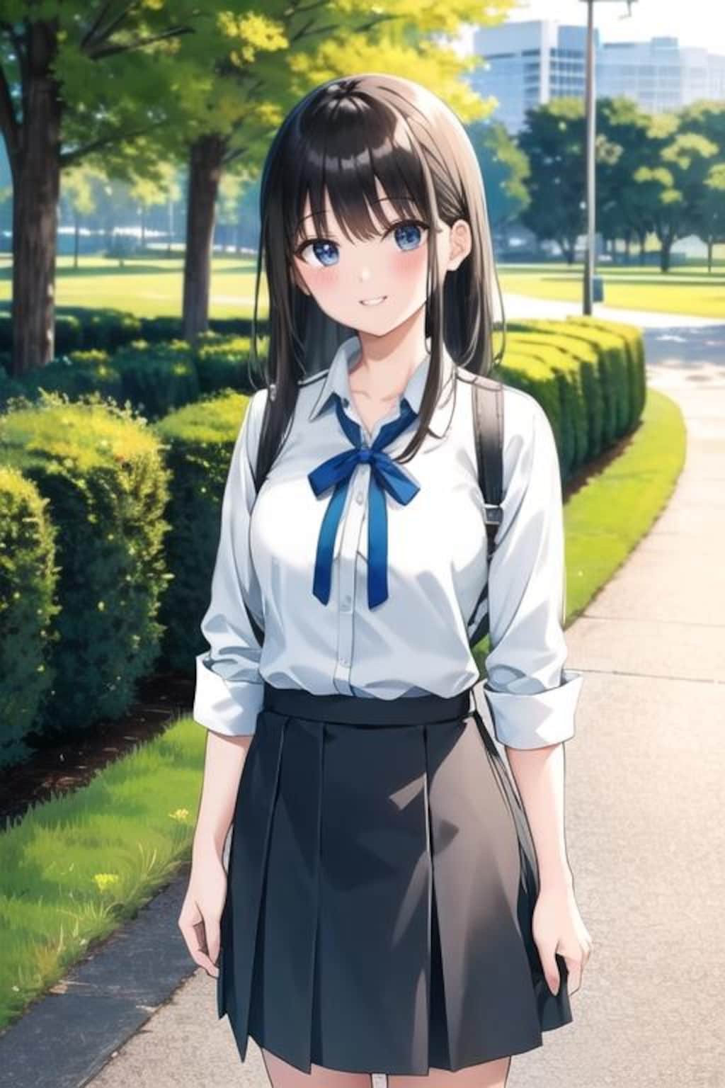 好感焦茶髪の娘