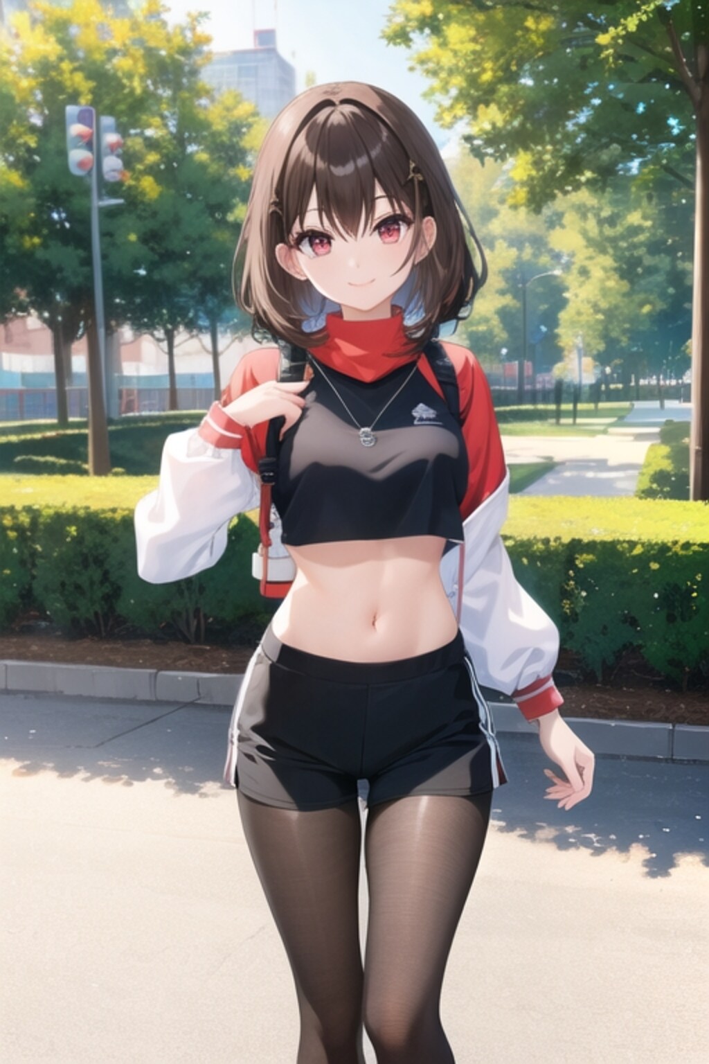 好感焦茶髪の娘