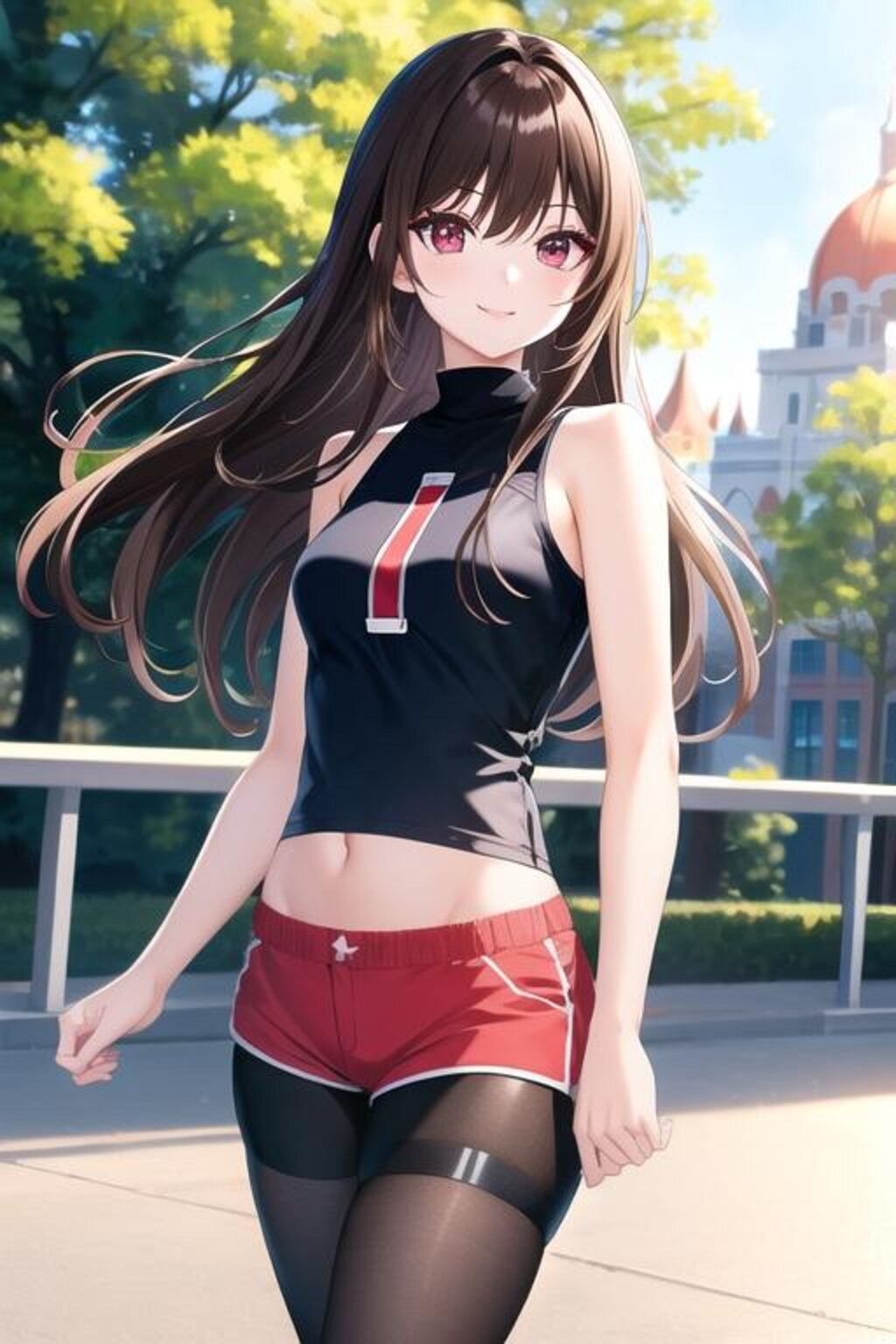 好感焦茶髪の娘