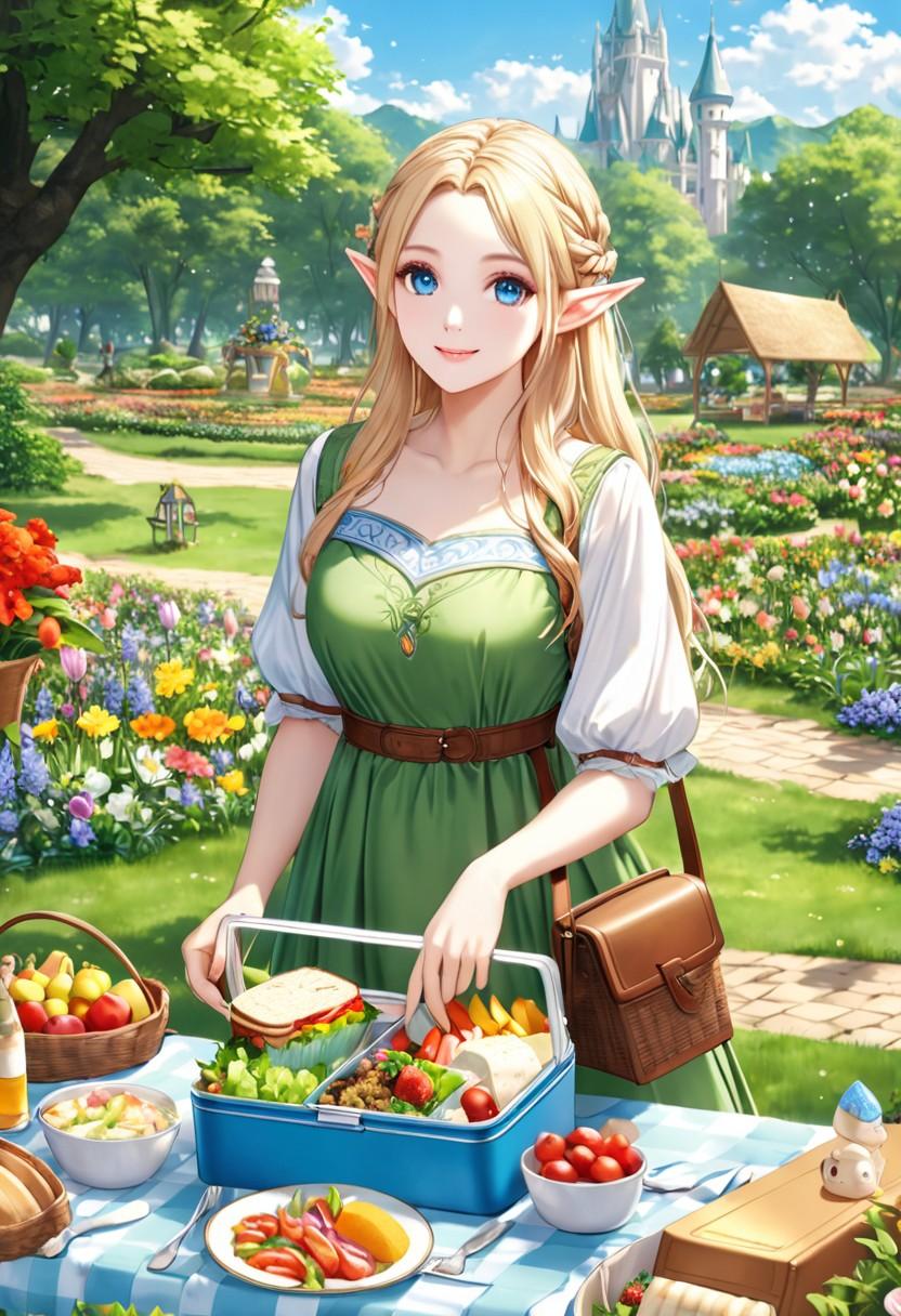 金髪エルフさんとピクニックデート