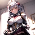 ノエル(原神) 透け乳首・たくしあげ・スリングショット・寄せ乳 5枚目