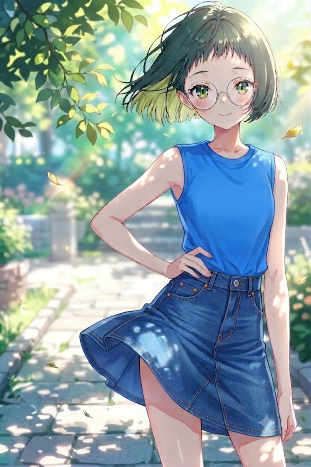 夏コーデめがねちゃん